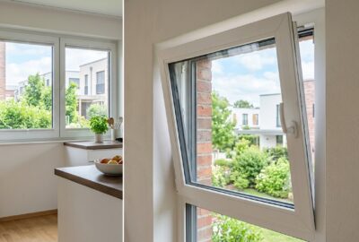 Dreh-Kipp Fenster in Kippstellung – optimale Lüftung ohne Zugluft